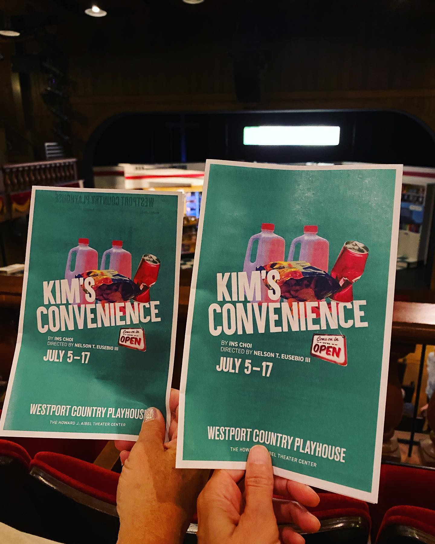 Joyful and touching! So wonderful to join a full house @wcplayhouse to see Kim’s Convenience. As a fan of this TV series it was a pleasure to see the original source material brought to life with care, finesse and a stellar cast! @jengansblankfein and I talked afterwards about family expectations, and the gifts parents give their children that can go unnoticed.  #westportcountryplayhouse #localtheatre #westportct #playwriting #kimsconvenienceplay #ilovetheatre #dinnerandashow