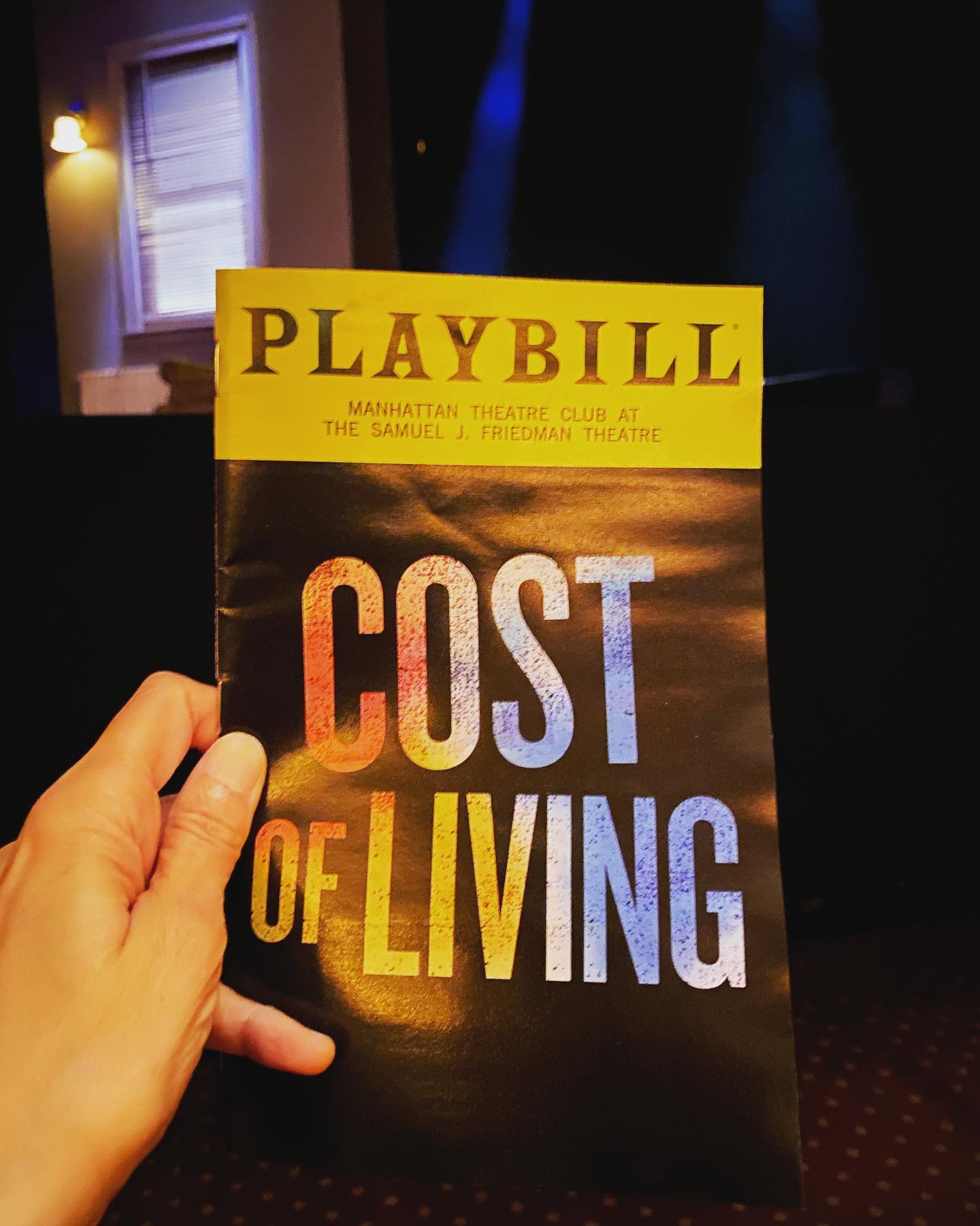 Cost of Living @mtc_nyc is about “the complexity of caring, and being cared for,” as aptly described on the MTC website. I also found it to be a deep inquiry into privilege and vulnerability in a way that was raw and grounded. Hard, random, inequitable, exquisite humanity, right there on the stage. Rush tickets landed me in the front row. I don’t always love that but oh, to watch these actor’s work close-up proved to be a gift. This play by @martyna_majok (who also penned Sanctuary City, a standout last season) won the Pulitzer in 2018. #broadwayplay #nyctheatre #iloveplays #theatre #playwrights #theatrelover #artmatters #theatreislife
